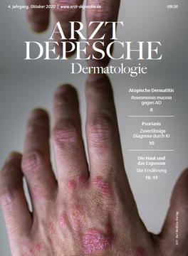 Titelseite Arzt-Depesche 9/2020 Dermatologie
