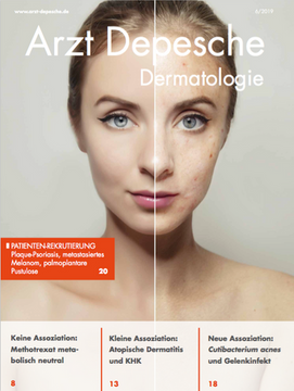 Titelseite Arzt-Depesche 6/2019 Dermatologie
