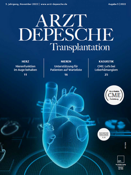 Titelseite Arzt-Depesche Transplantation 5/2022
