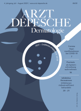Titelseite Arzt-Depesche 06/2020 Dermatologie